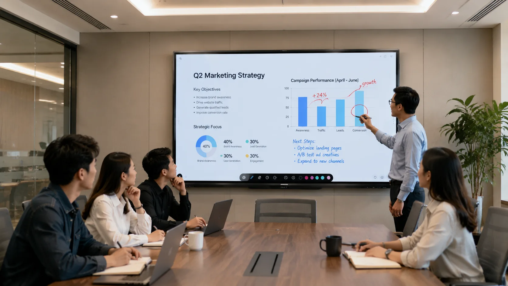 Interactive flat panel displays 