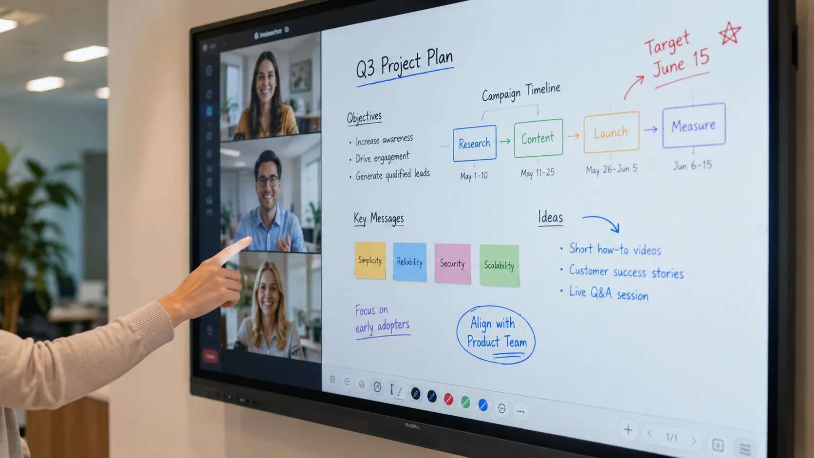 Interactive flat panel displays 