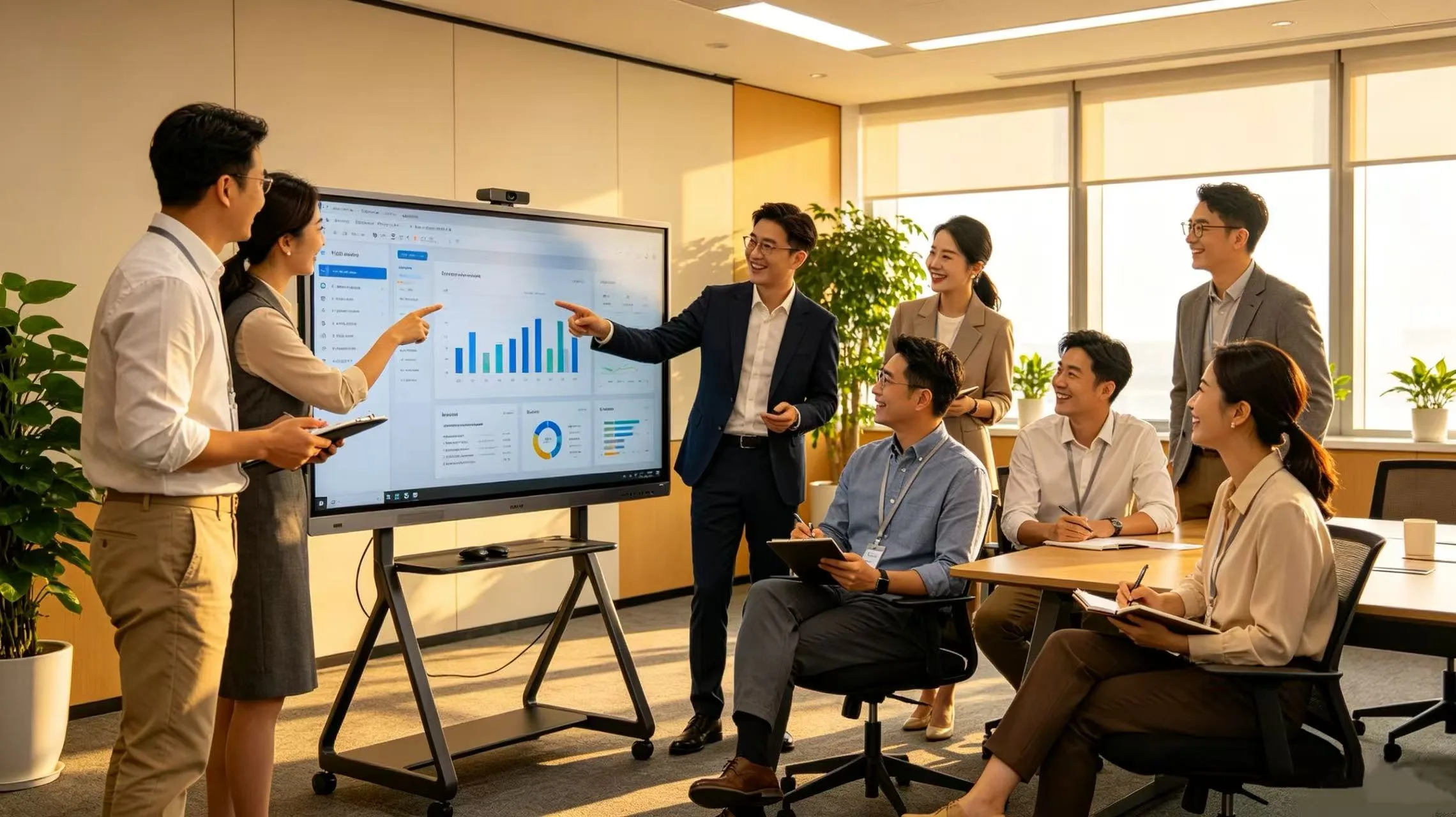 Interactive flat panels for sales presentations