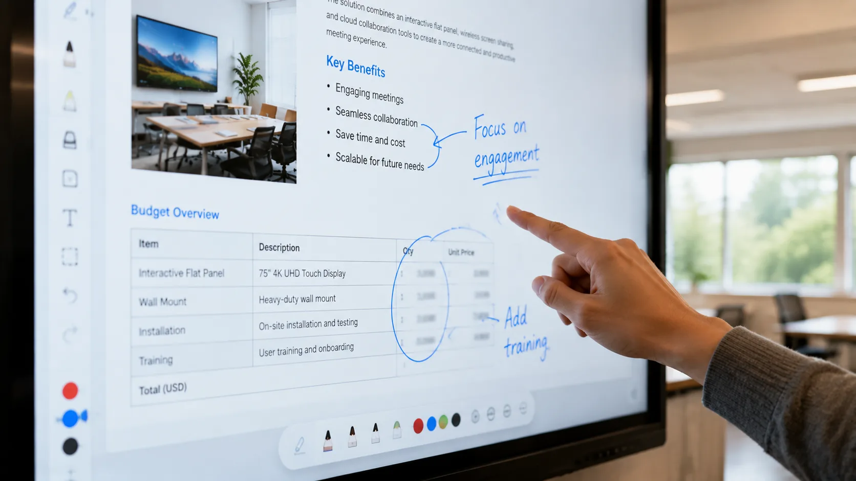 interactive electronic whiteboard
