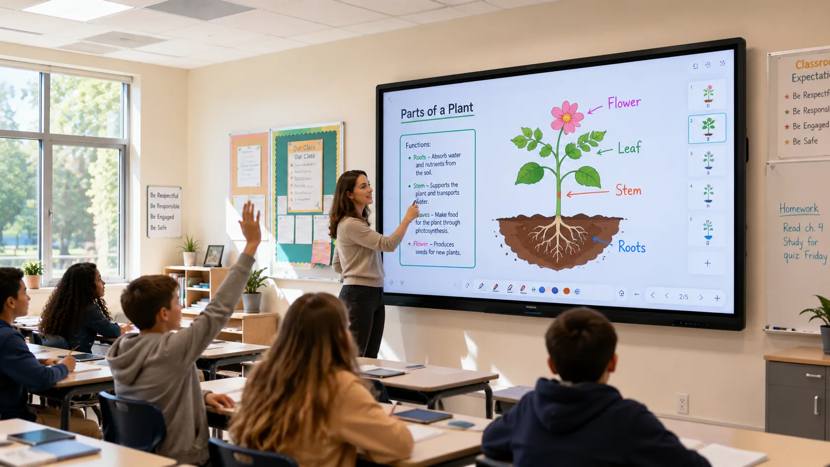 interactive flat panel display education
