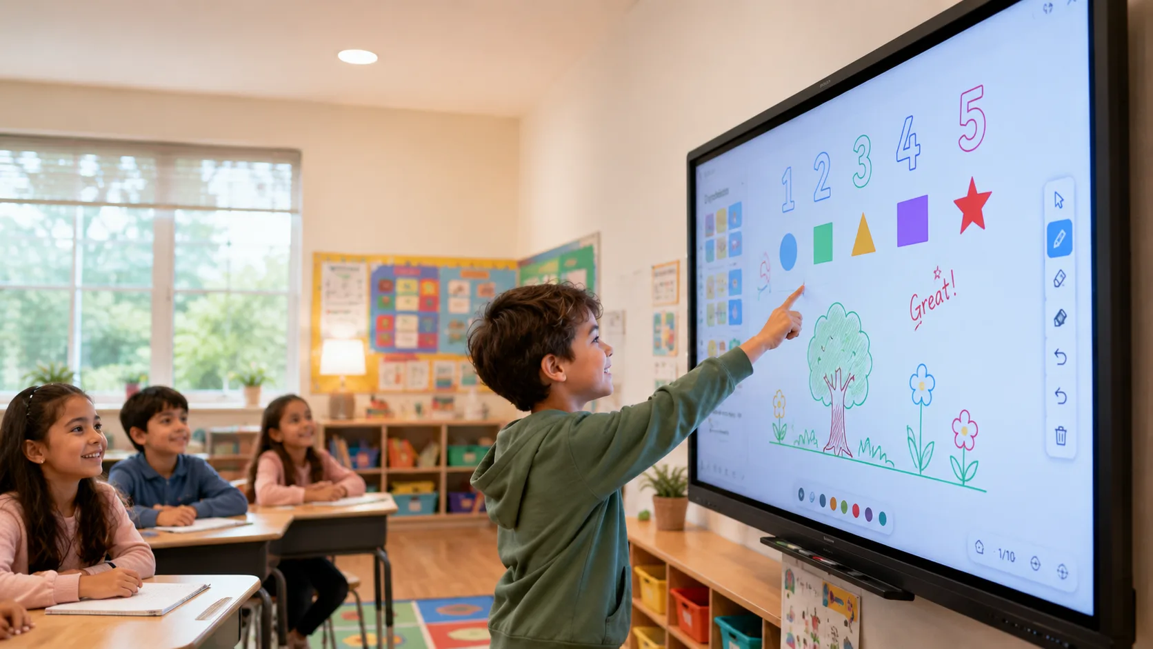 interactive flat panel eye safety