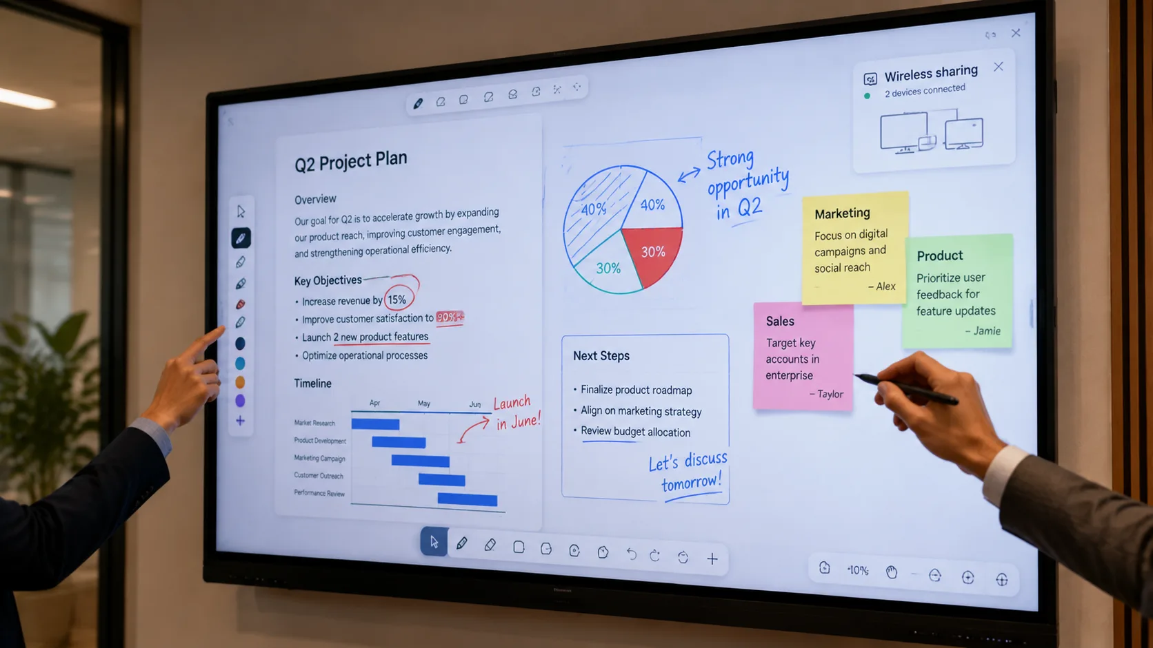 interactive whiteboard features